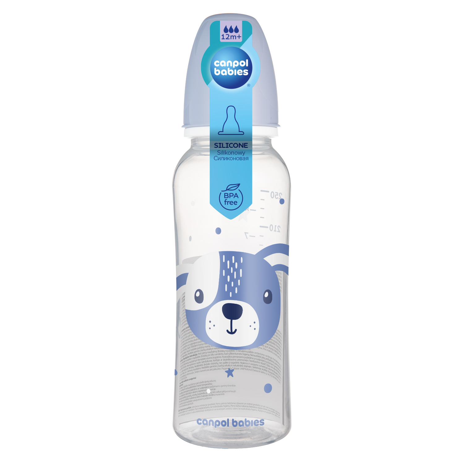 CANPOL NARROW NECK BOTTLE 250ML CUTE ANIMAL (5)