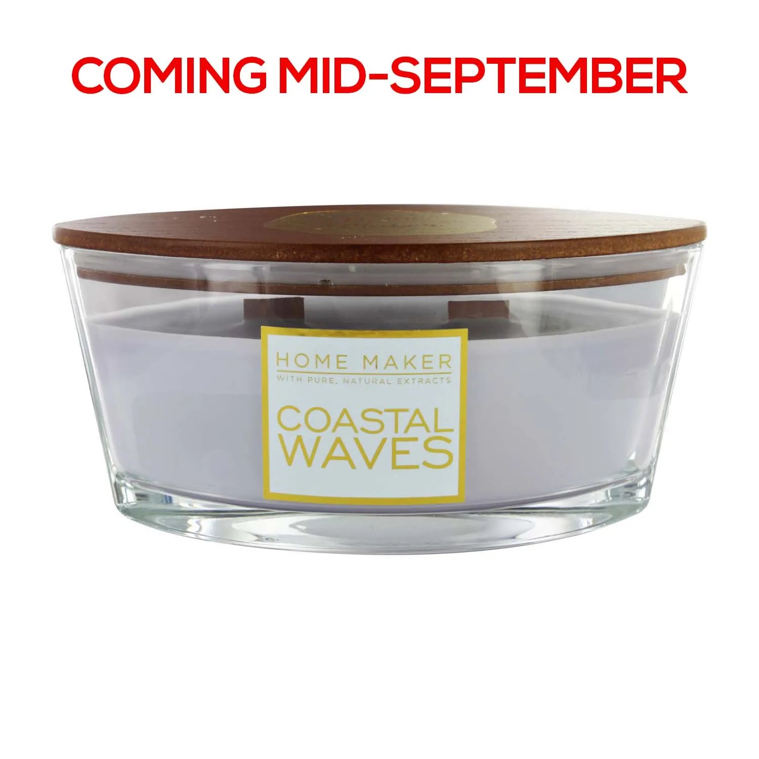 HOME MAKER BOAT 2  WOOD WICK COASTAL WAVES 16oz CANDLE
