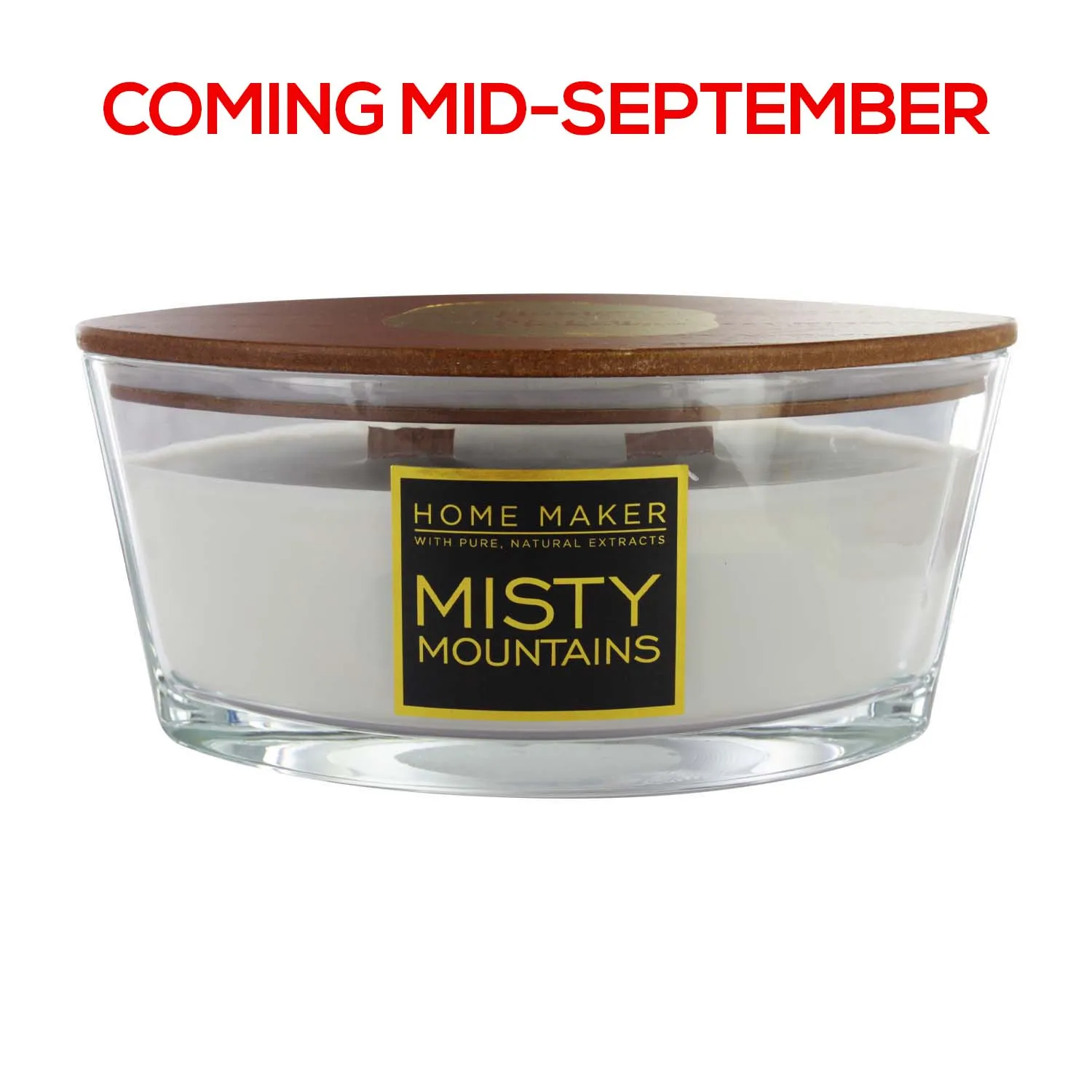 HOME MAKER BOAT 2 WOOD WICK MISTY MOUNTAINS 16oz CANDLE