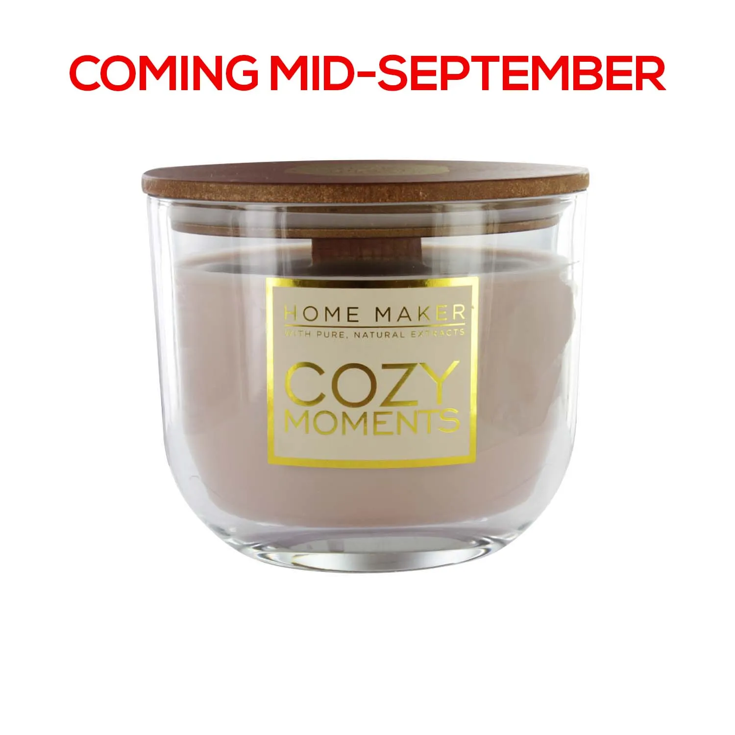 HOME MAKER OVAL WOOD WICK COZY MOMENTS 13.7oz CANDLE