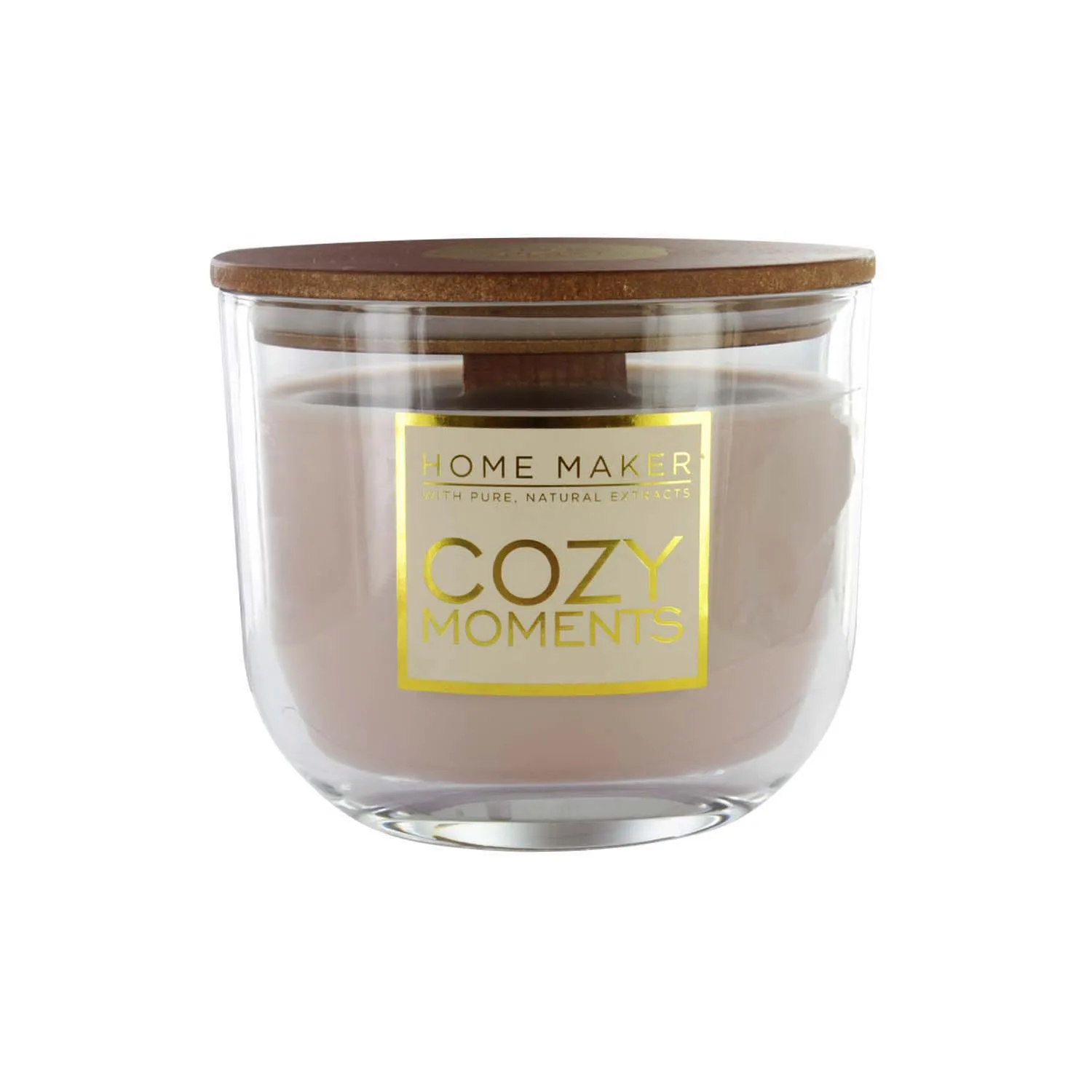 HOME MAKER OVAL WOOD WICK COZY MOMENTS 13.7oz CANDLE