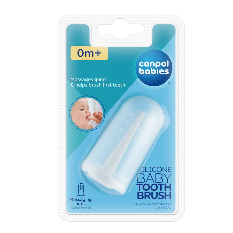 CANPOL SILICONE BABY TOOTHBRUSH & COVER