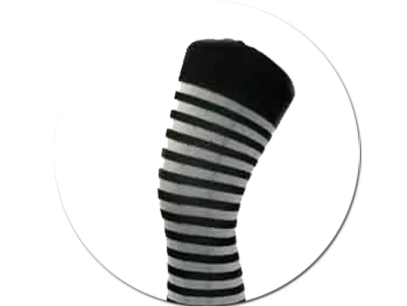 CANDY STRIPE TIGHTS BLK/WHITE