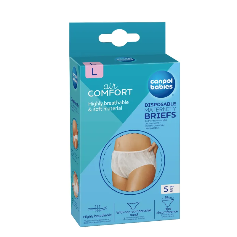 CANPOL 5 DISPOSABLE MATERNITY BRIEFS LARGE