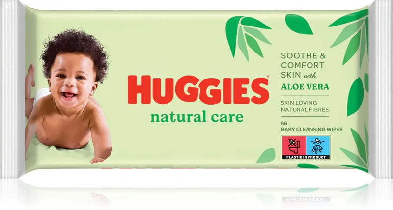 HUGGIES NATURAL CARE BABY WIPES 56s x10
