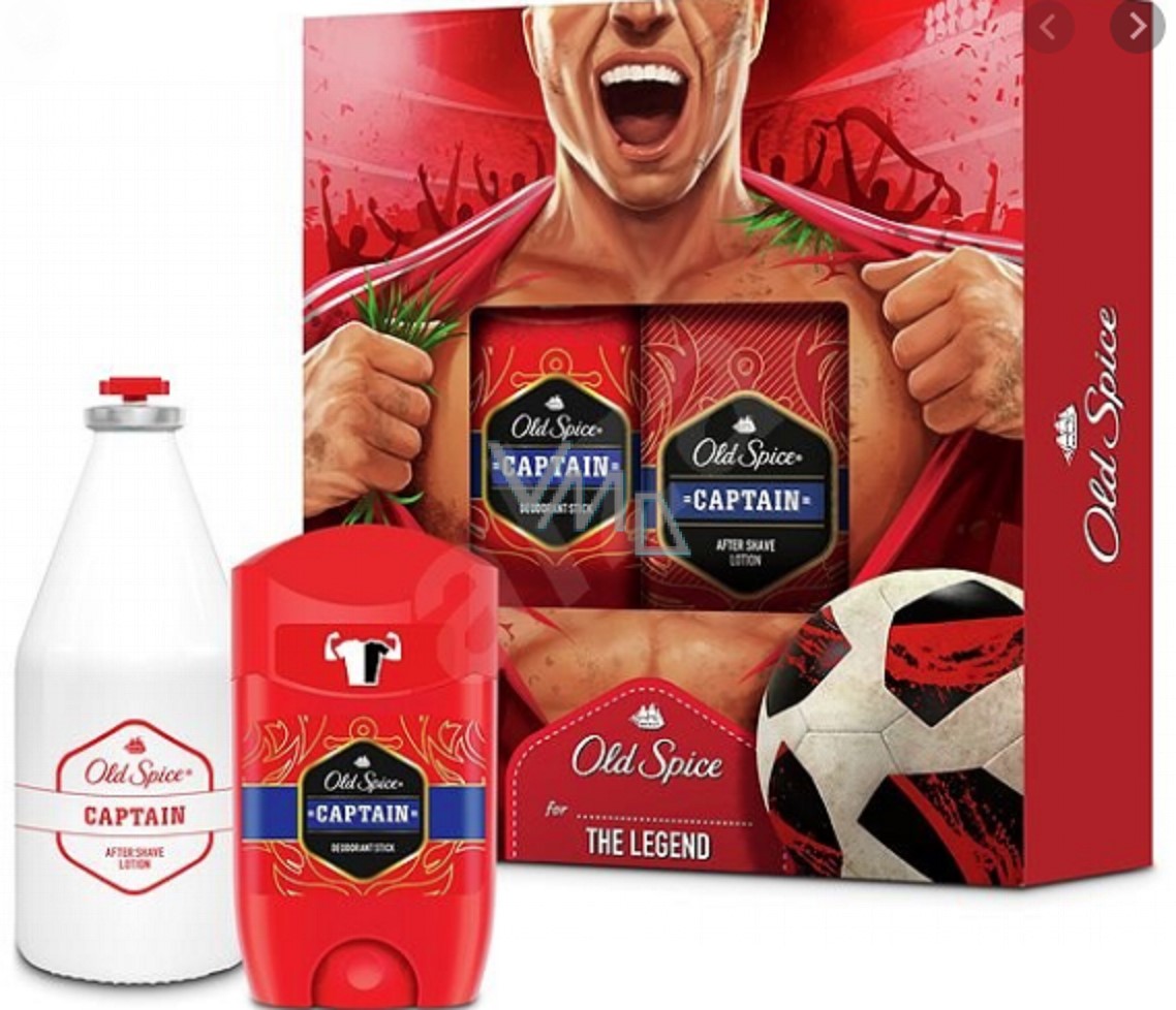 OLD SPICE CAPTAIN 2pce SET A/SHAVE & STICK DEO