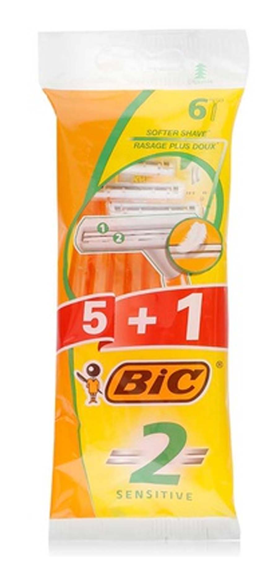 BIC 2 BLADE SENSITIVE 6s RAZORS