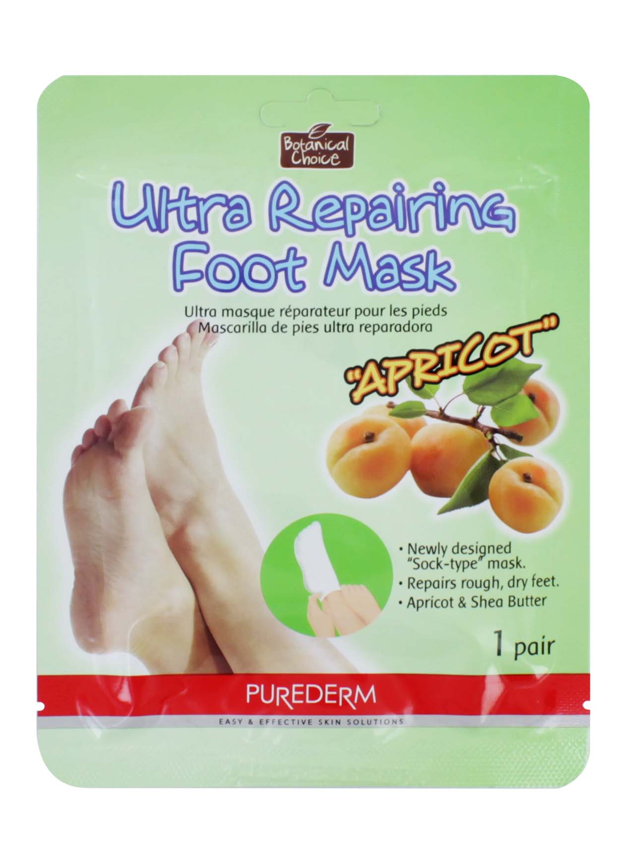 PUREDERM APRICOT FOOT MASK (ADS289
