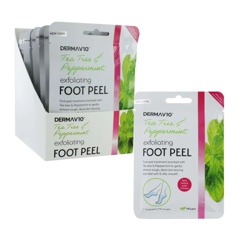 DERMA V10 EXFOLIATING FOOT PEEL x12