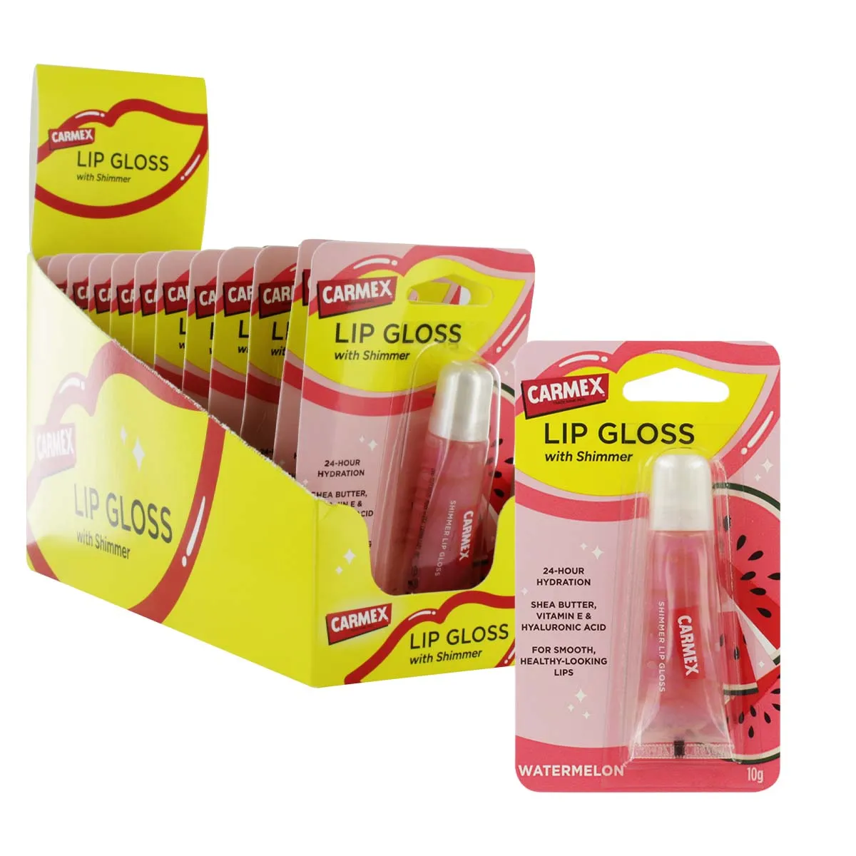 CARMEX LIP GLOSS WATERMELON 10g x 12