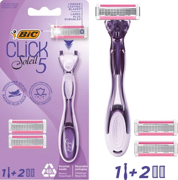 BIC CLICK SOLEIL 5 RAZORS 2up