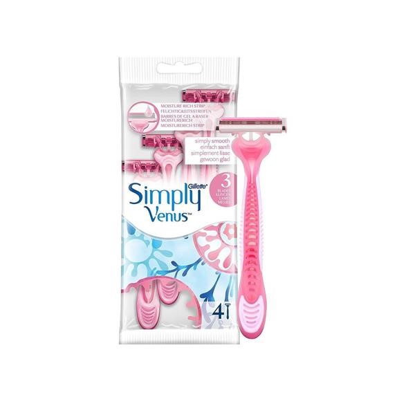 GILLETTE 4s VENUS SIMPLY 3 RAZORS