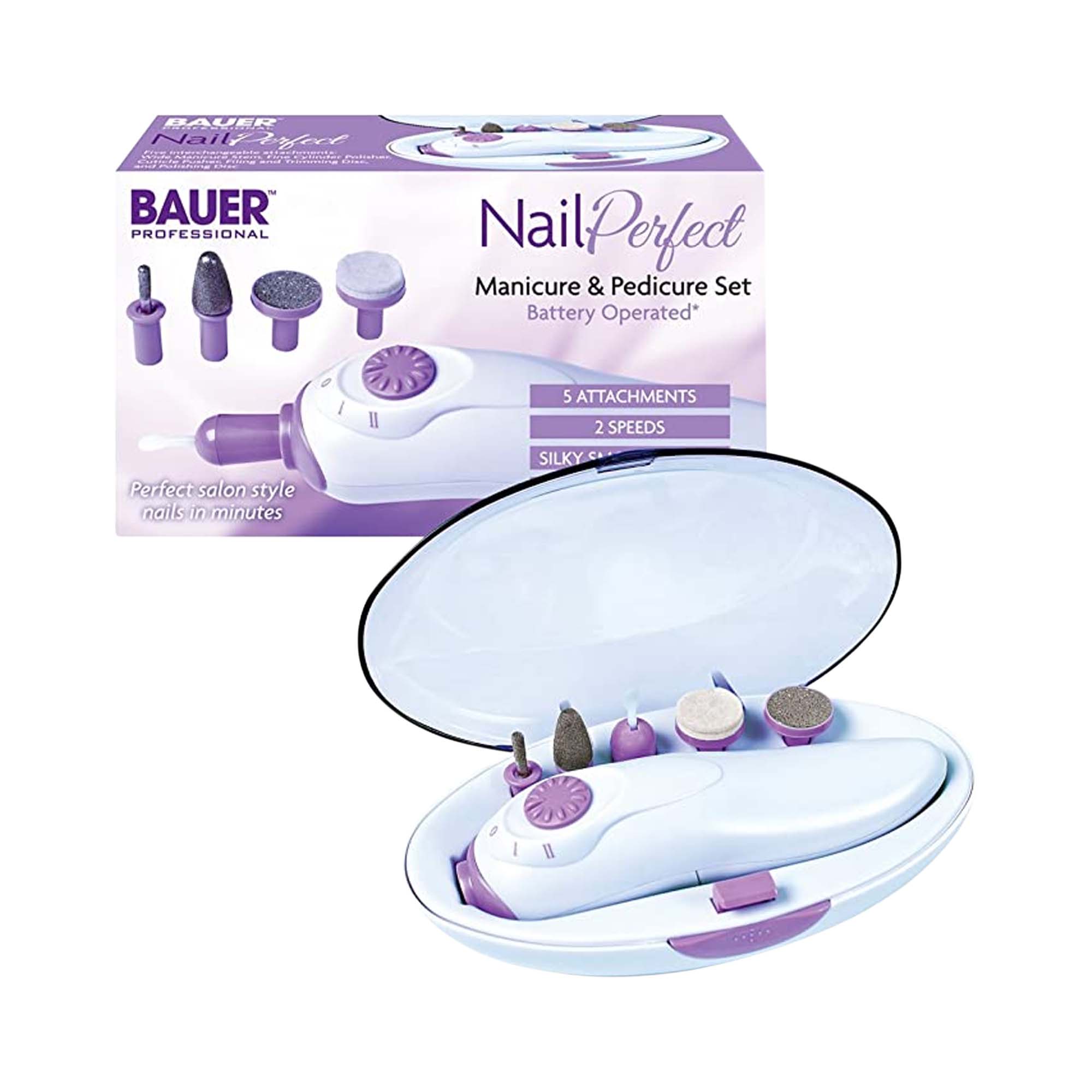 BAUER NAIL PERFECT PORTABLE MANICURE  & PEDICURE KIT