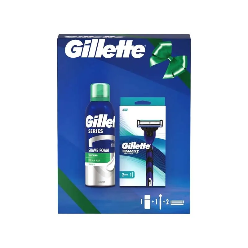 GILLETTE MACH 3 CLASSIC RAZOR/FOAM SET (2up & FOAM)
