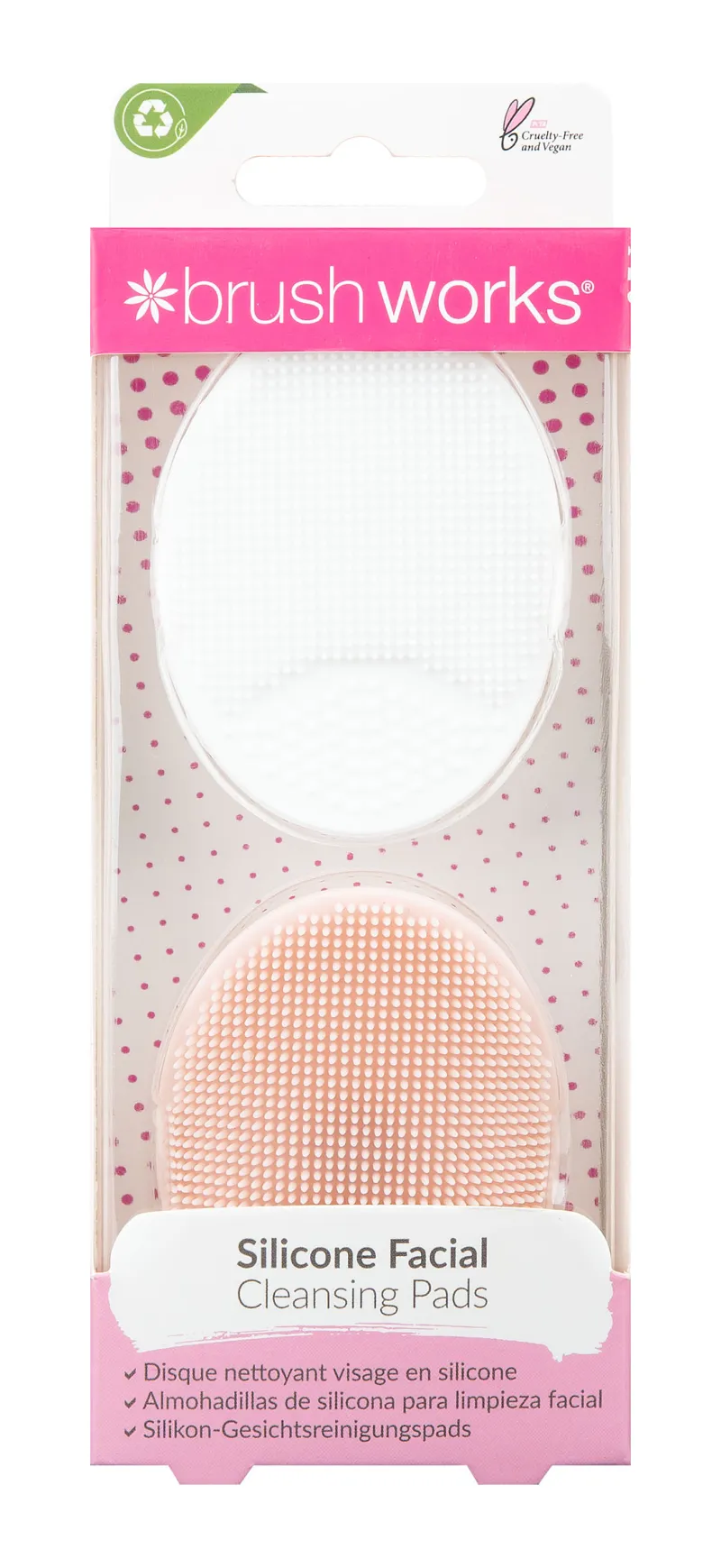 BRUSH WORKS SILICONE FACIAL CLEANSING PADS 52 56 272
