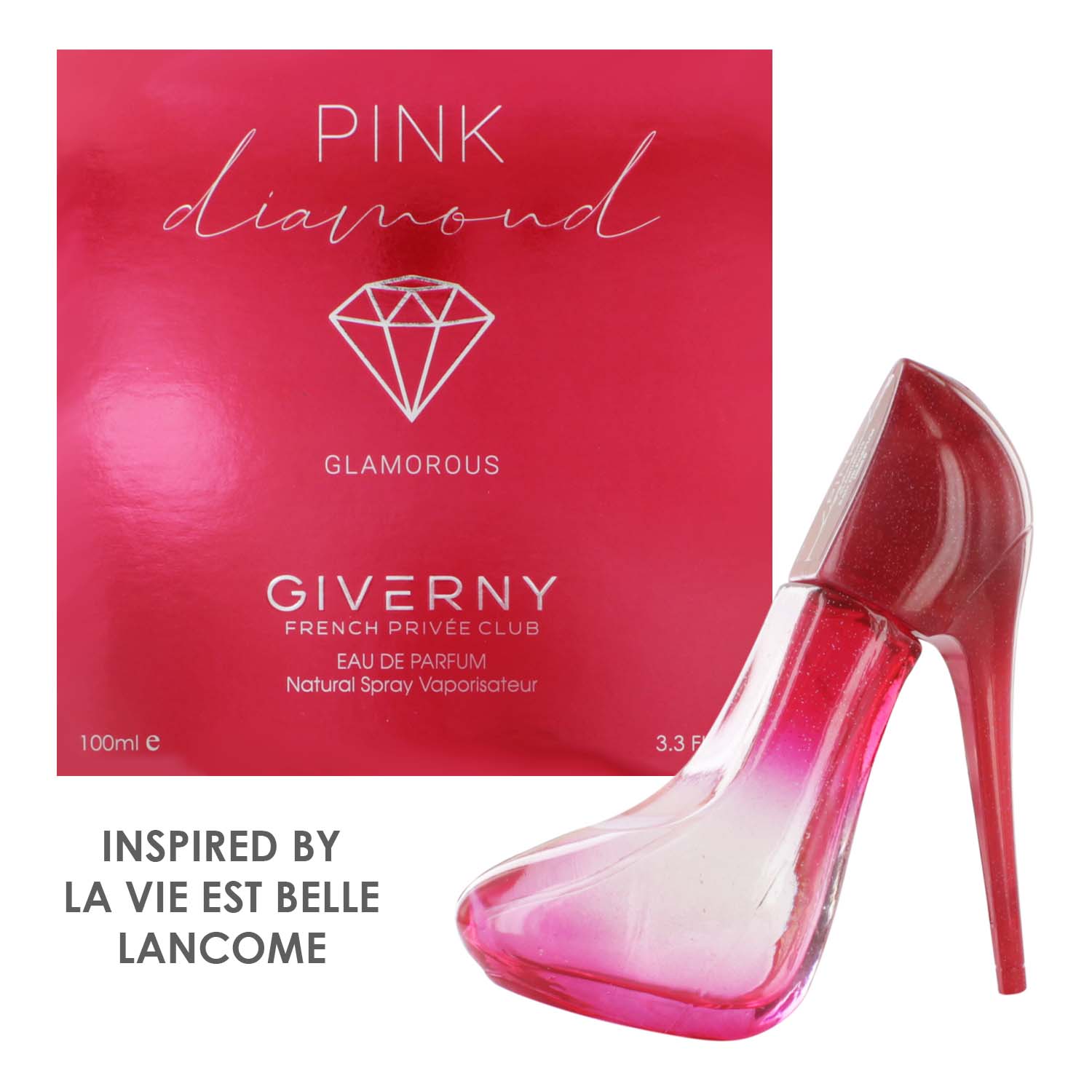GIVERNY SHOE EDP 100ml PINK DIAMOND (LANCOME la vie est belle)