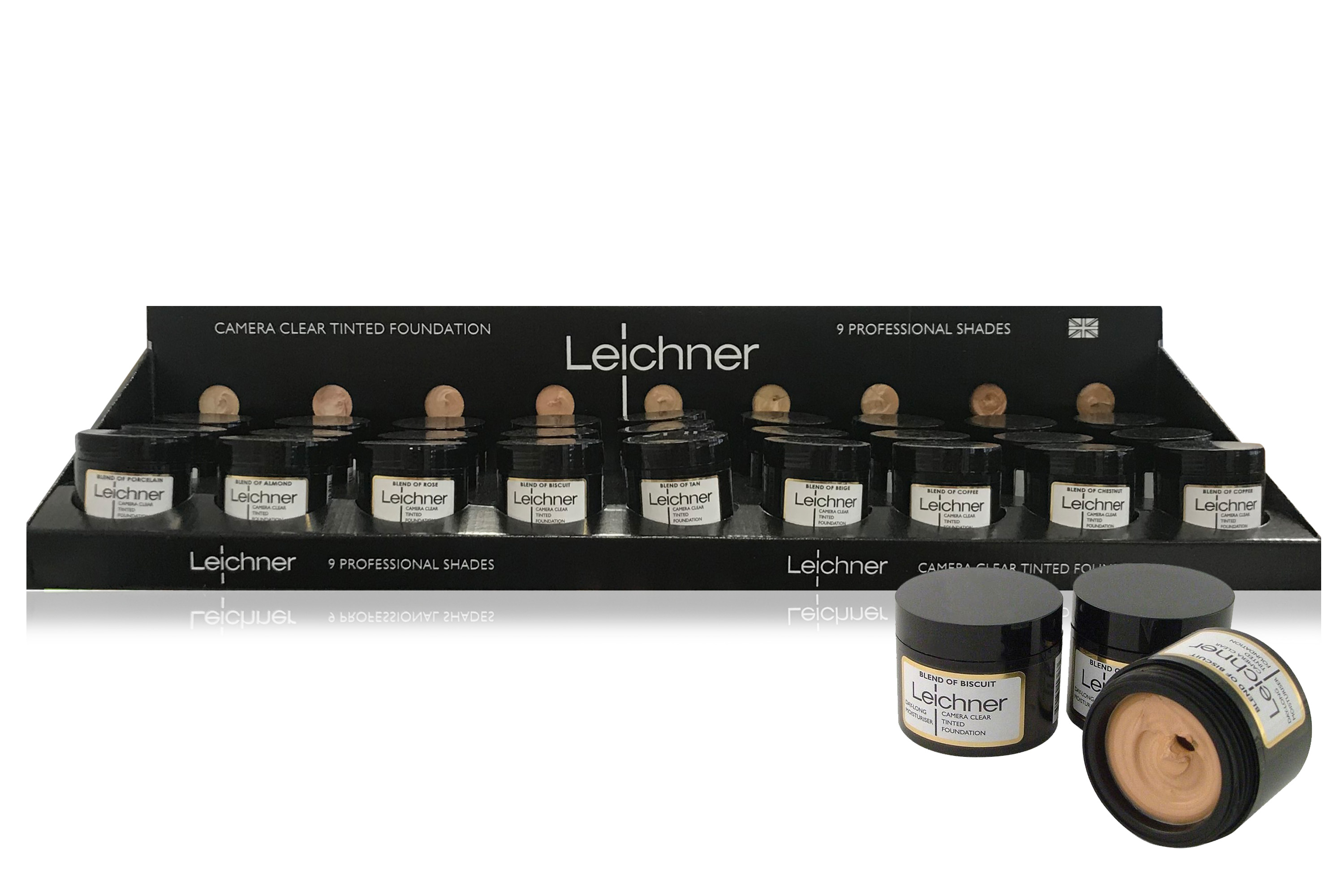 LEICHNER CAMERA CLEAR TINTED FOUNDATION DISPLAY x 27