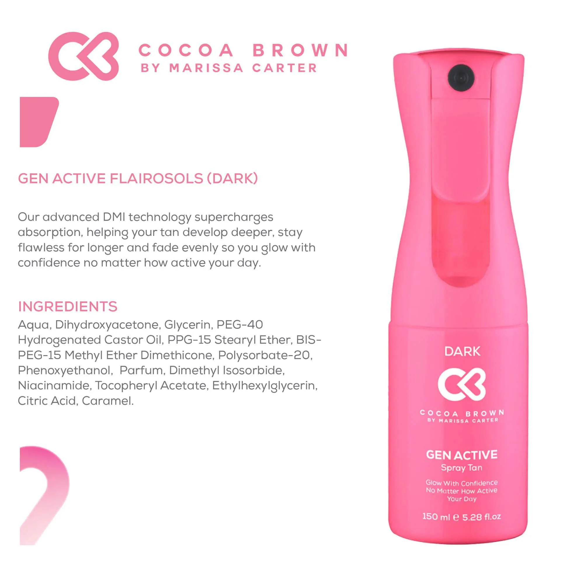COCOA BROWN GEN ACTIVE DARK FLAIROSOLS SPRAY TAN 150ml