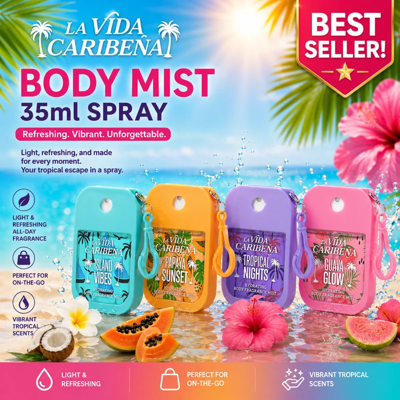 LA VIDA CARIBENA BODY MIST BAG FOB 35ml DISP x24