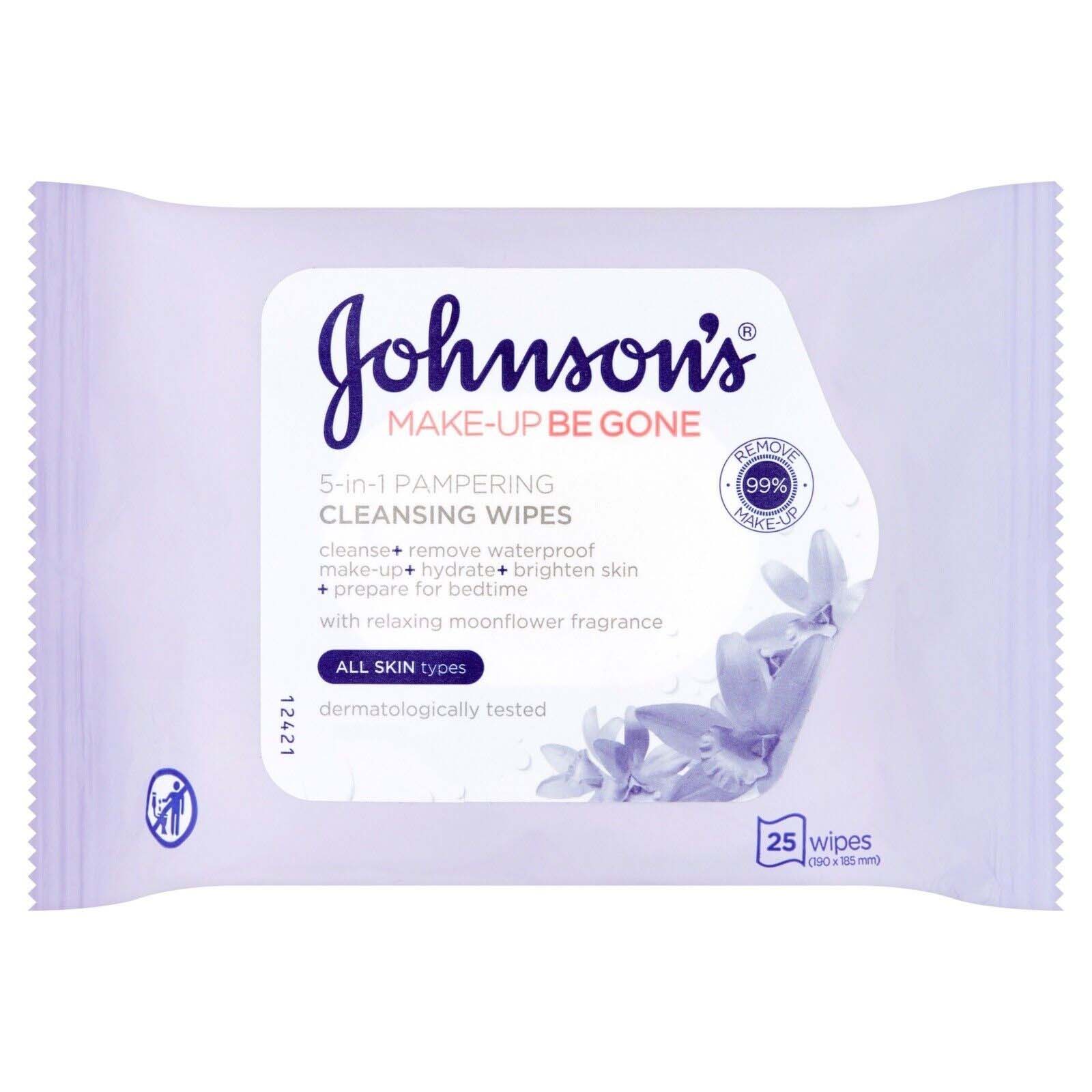 JOHNSONS 25 CLEANSING WIPES 5in1 PAMPERING