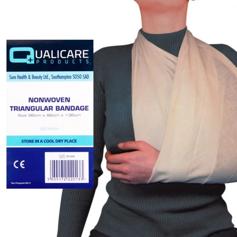 PREMIUM QUALICARE NON WOVEN TRIANGUlAR BANDAGE 96X96X136