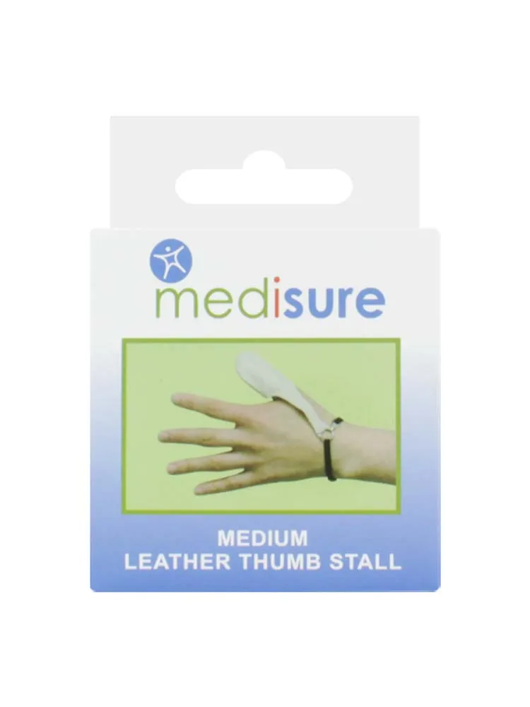 LEATHER THUMB STALLS MEDIUM MEDISURE MS01668