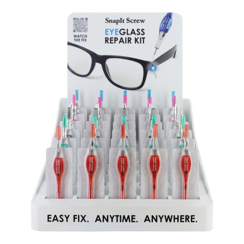 SNAP IT SCREW EYEGLASS REPAIR KIT DISPLAY x30
