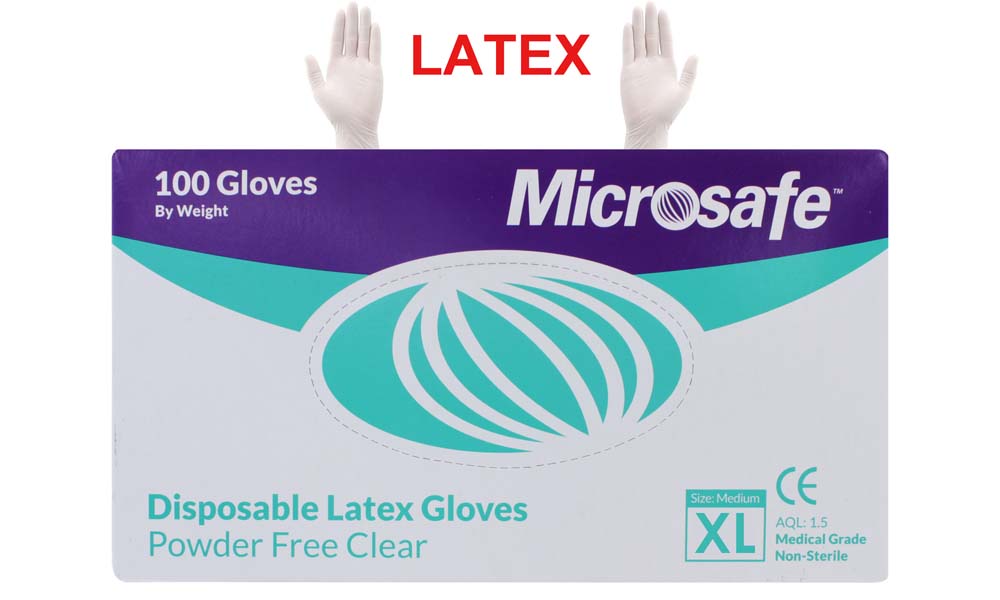 LATEX(100) GLOVES POWDER FREE xlge