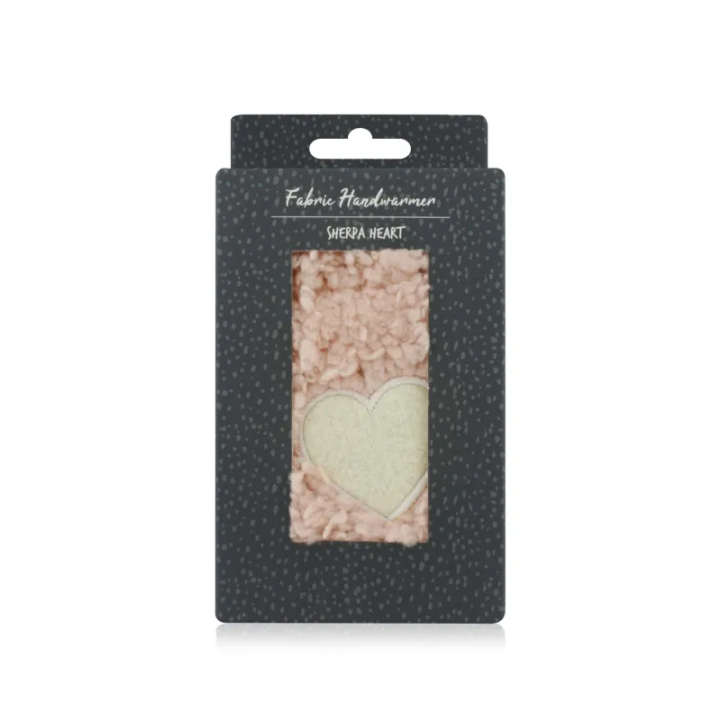 FABRIC HANDWARMERS BOXED SHERPA HEART