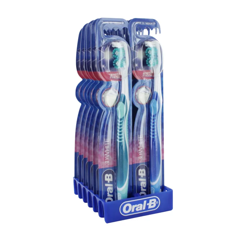 ORAL B 3D WHITE MEDIUM(35) T/BRUSH x12