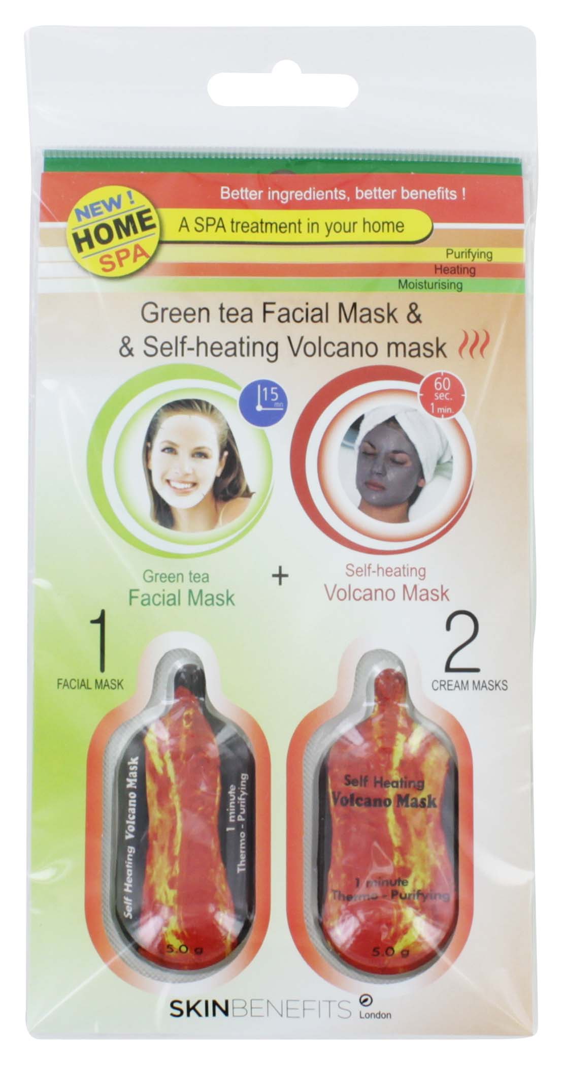 SKIN BENIFITS GREEN TEA F/MASK & VOLCANO MASK