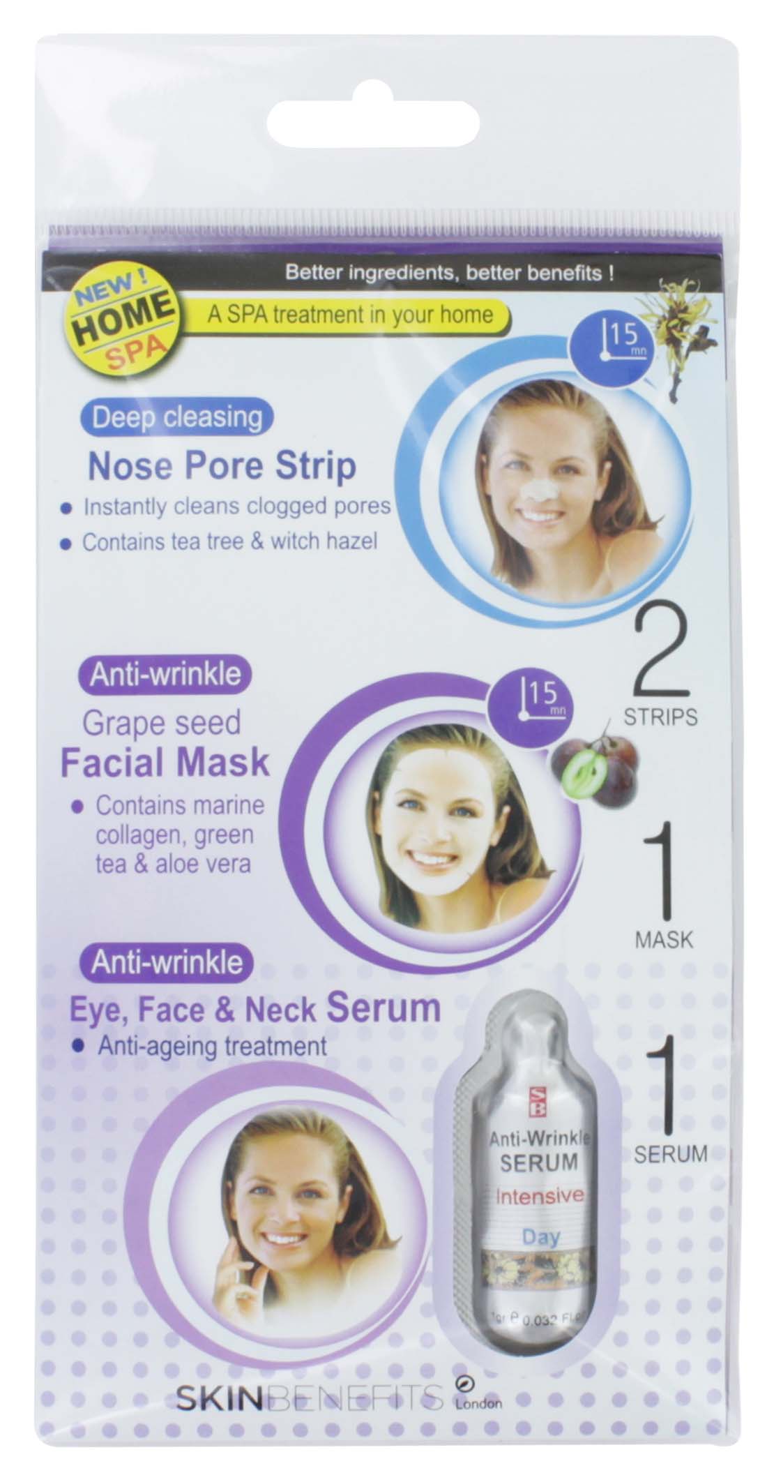 SKIN BENIFITS NOSE STRIP/F MASK & SERUM