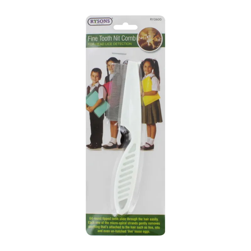RY0600 RYSONS FINE TOOTH NIT COMB WITH HANDLE