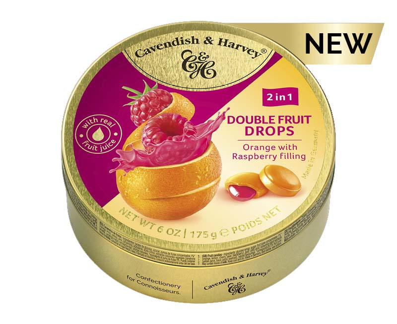 CAVENDISH & HARVEY ORANGE FILLED WITH RASPBERRY 175g x 9