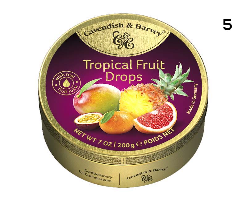 CAVENDISH & HARVEY TROPICAL FRUIT DROPS 200g x 9