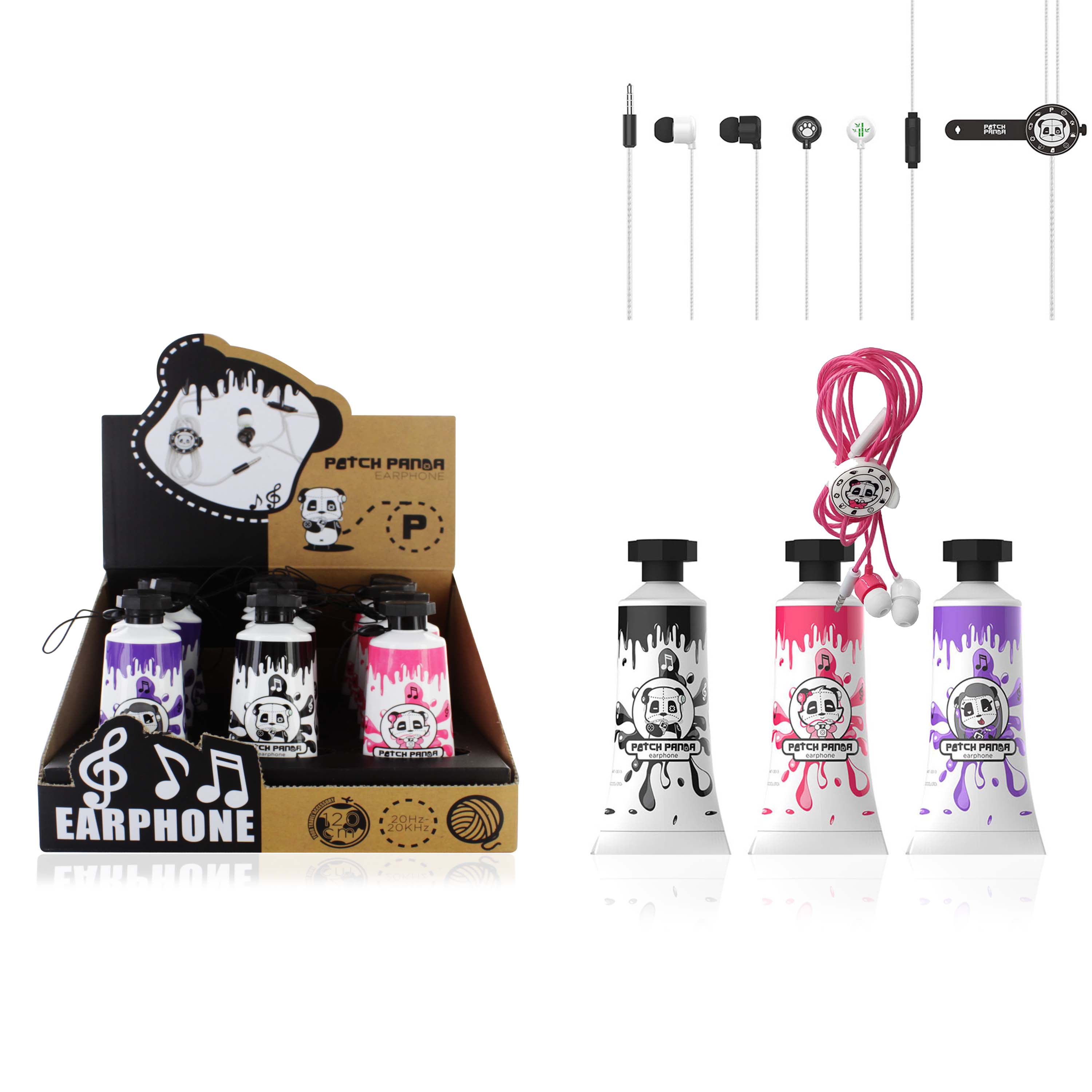 PATCH PANDA TUBE EARPHONES DISP x15