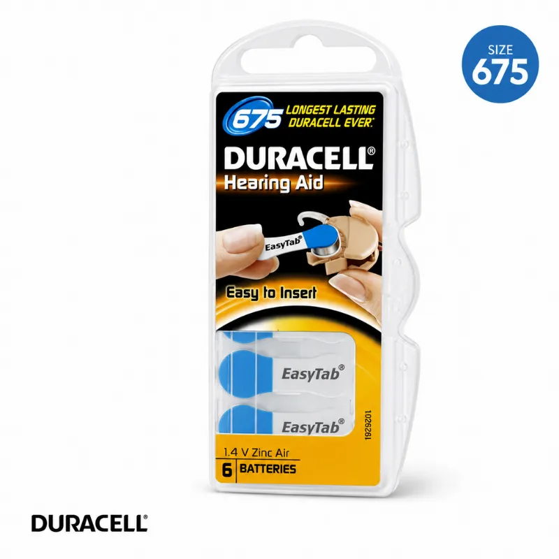 DURACELL HEARING AID 675 BATTERIES 6s