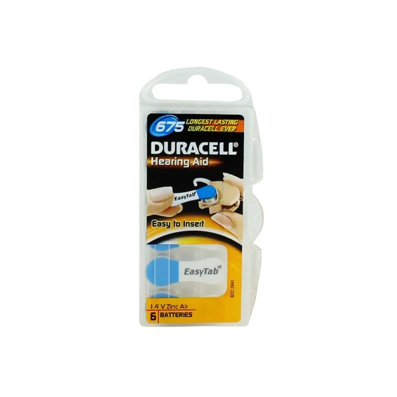 DURACELL HEARING AID 675 BATTERIES 6s