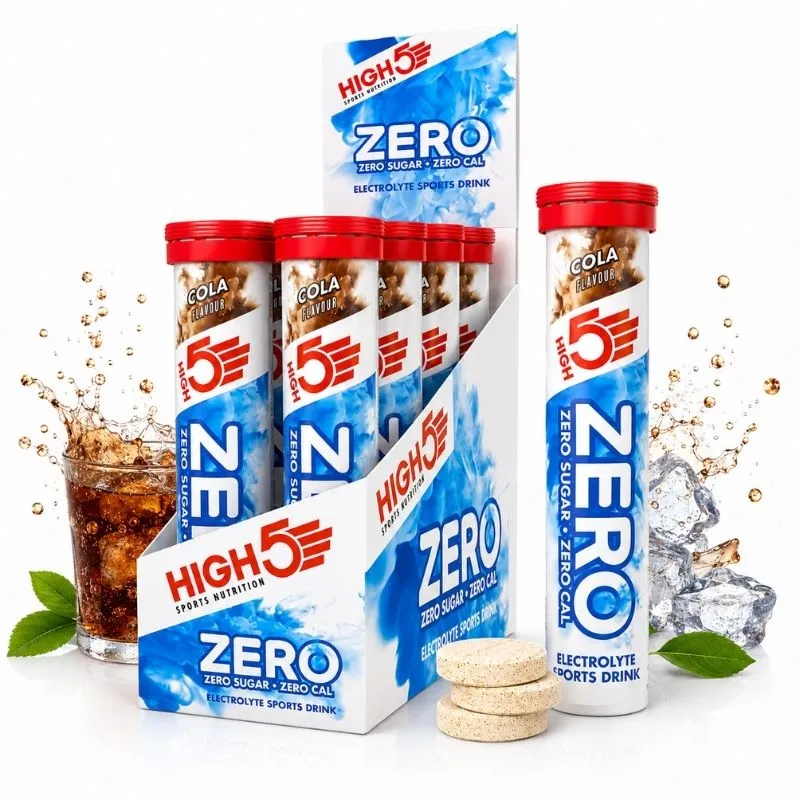 HIGH 5 ZERO SALTS TUBE COLA x8 ELECTROLYTE SPORTS DRINK
