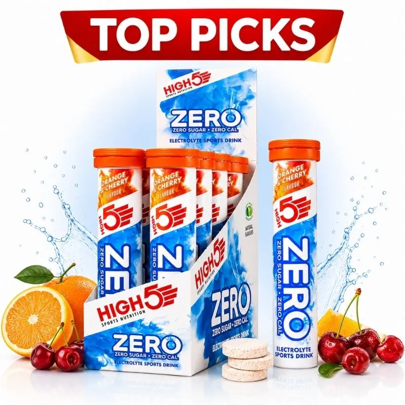 HIGH 5 ZERO SALTS TUBE ORANGE & CHERRY x8 ELECTROLYTE SPORTS DRINK