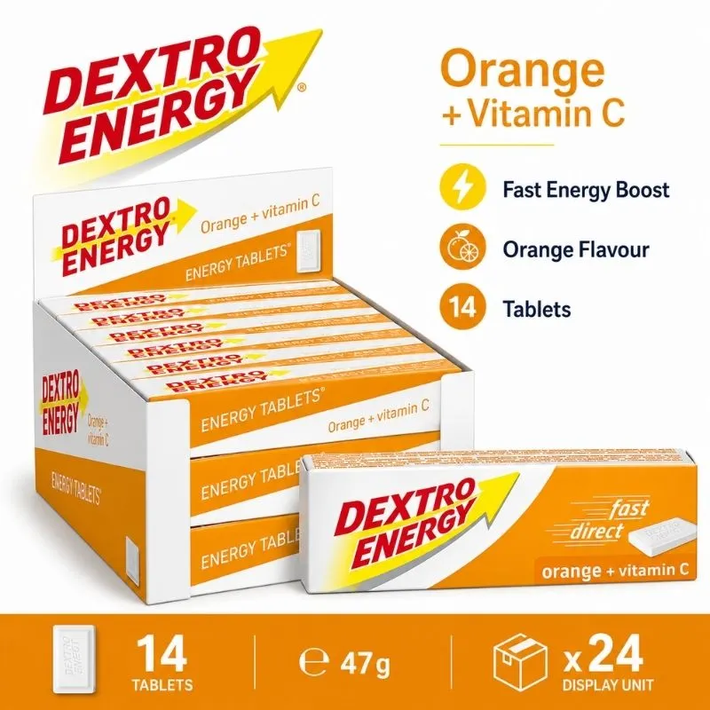 DEXTRO ORANGE ENERGY 14 TABLETS 47g x24