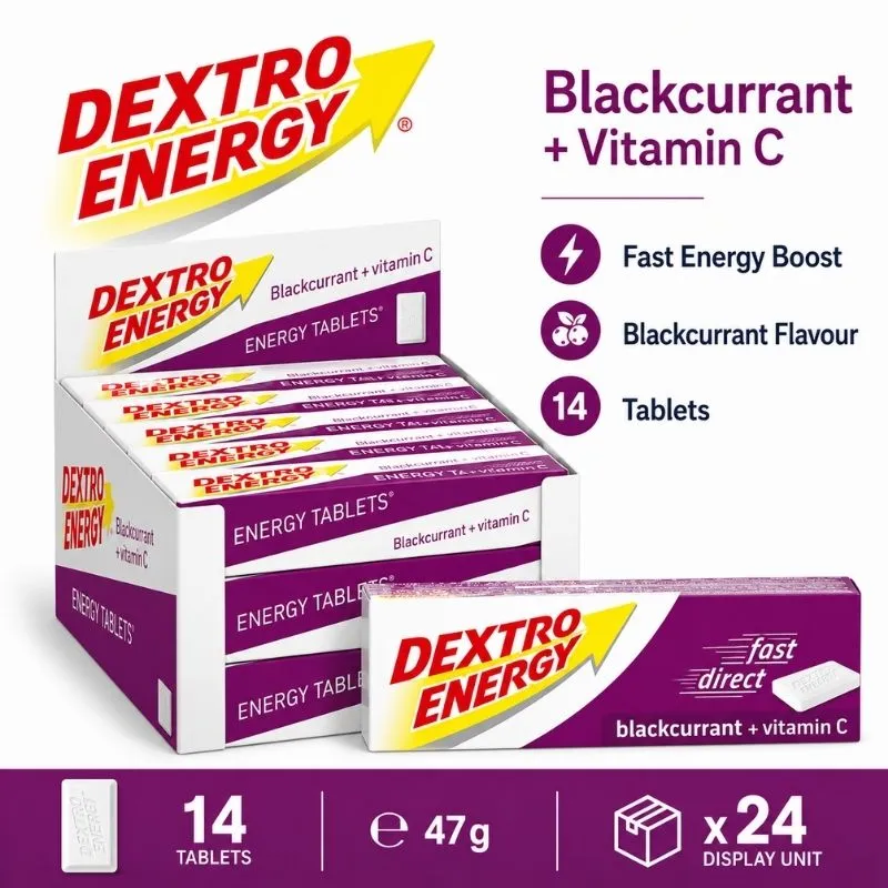 DEXTRO BLACKCURRANT ENERGY 14 TABLETS 47g x24