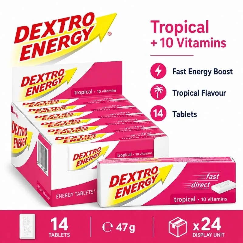 DEXTRO TROPICAL ENERGY 14 TABLETS 47g x24