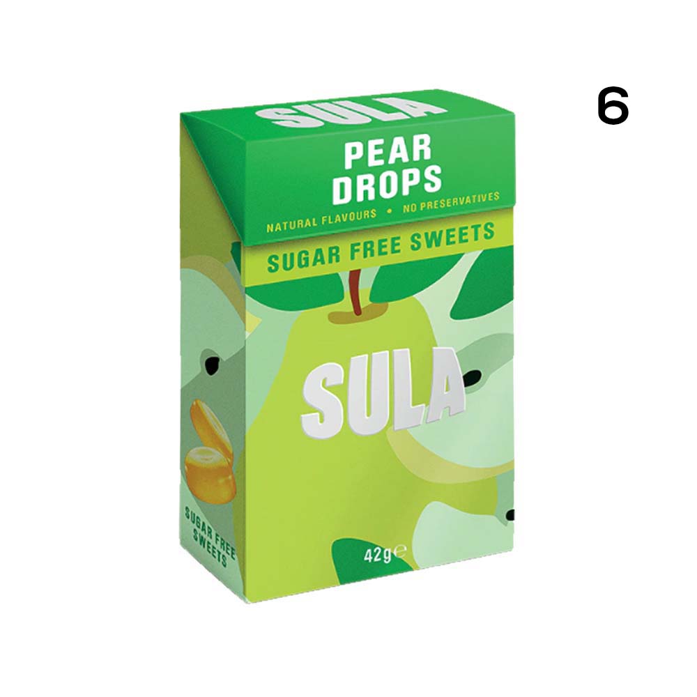 SULA SUGAR FREE PEAR SWEETS x14