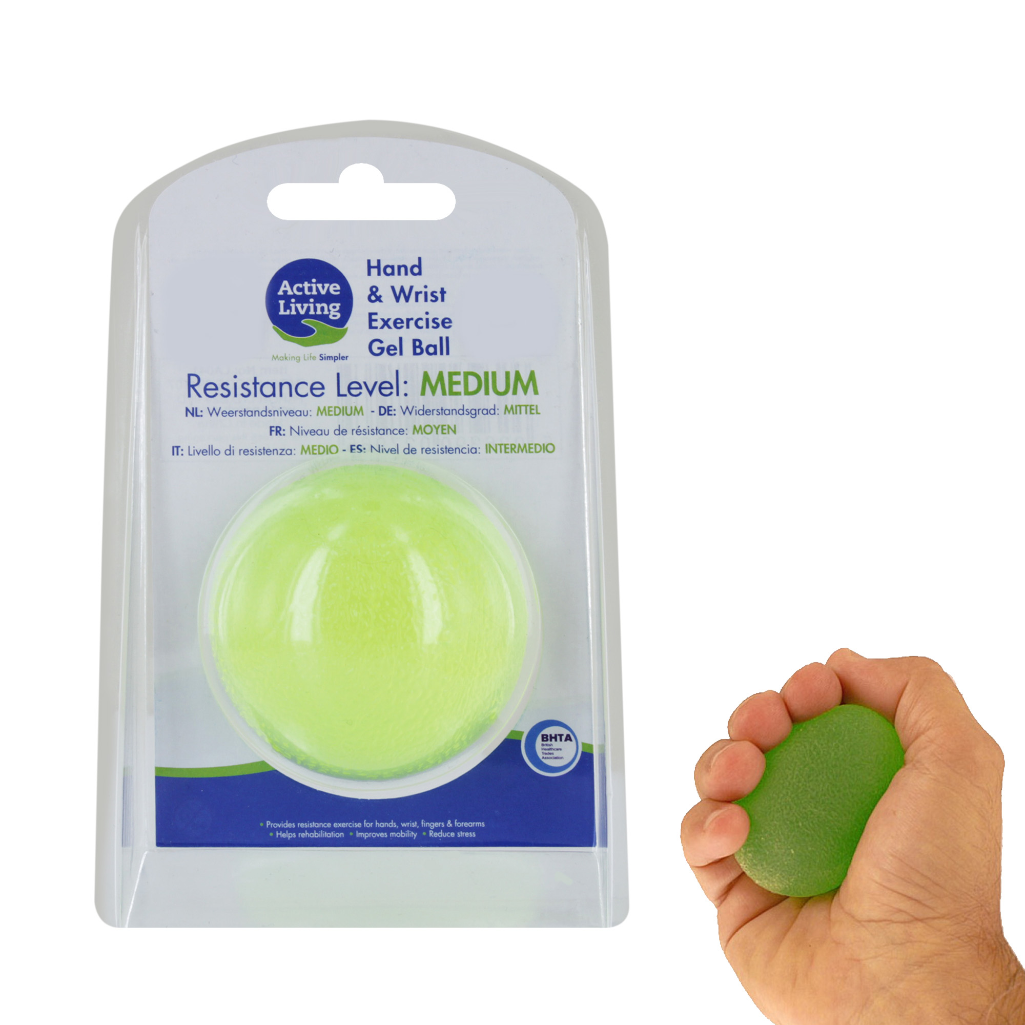 ACTIVE LIVING HAND & WRIST EXERCISE BALL MEDIUM