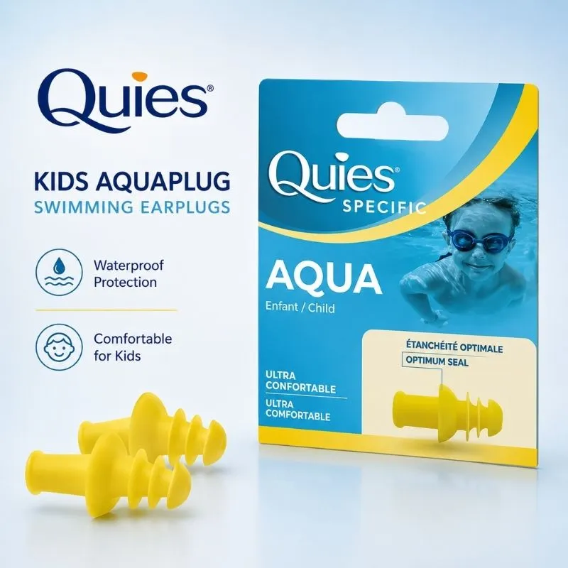 QUIES KIDS AQUAPLUG SWIMMING EARPLUGS