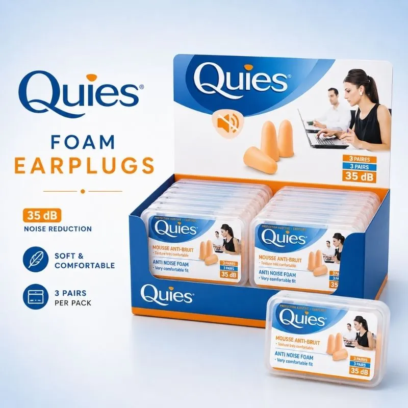 QUIES FOAM EAR PLUGS(NEUTRAL)x 12