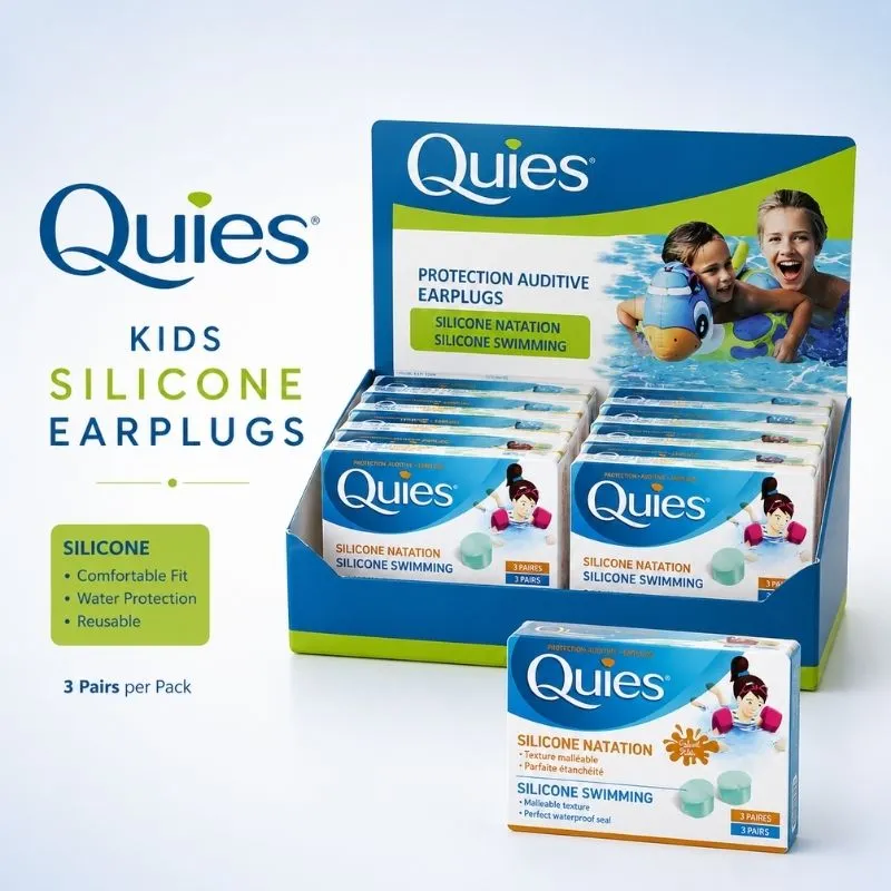 QUIES KIDS SILICONE EAR PLUGS (3 PAIRS)