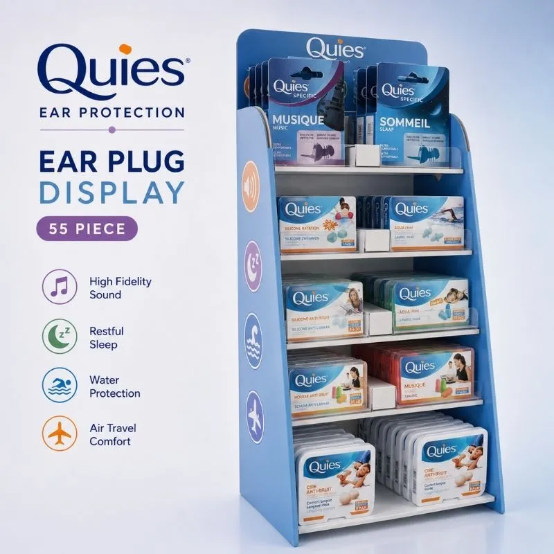 QUIES EAR PLUG DISPLAY x 55 PIECE