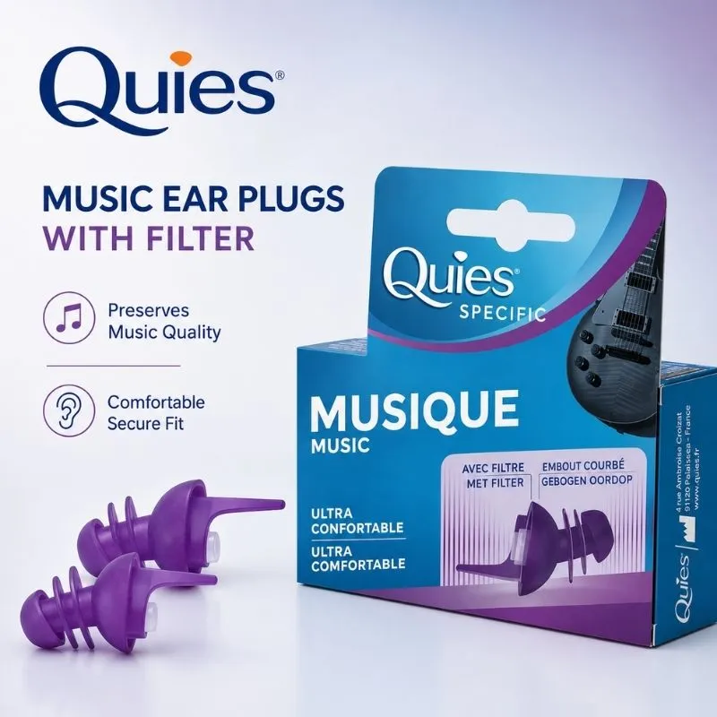 QUIES SPECIFIC MUSIC EAR PLUG WITH FILTER
